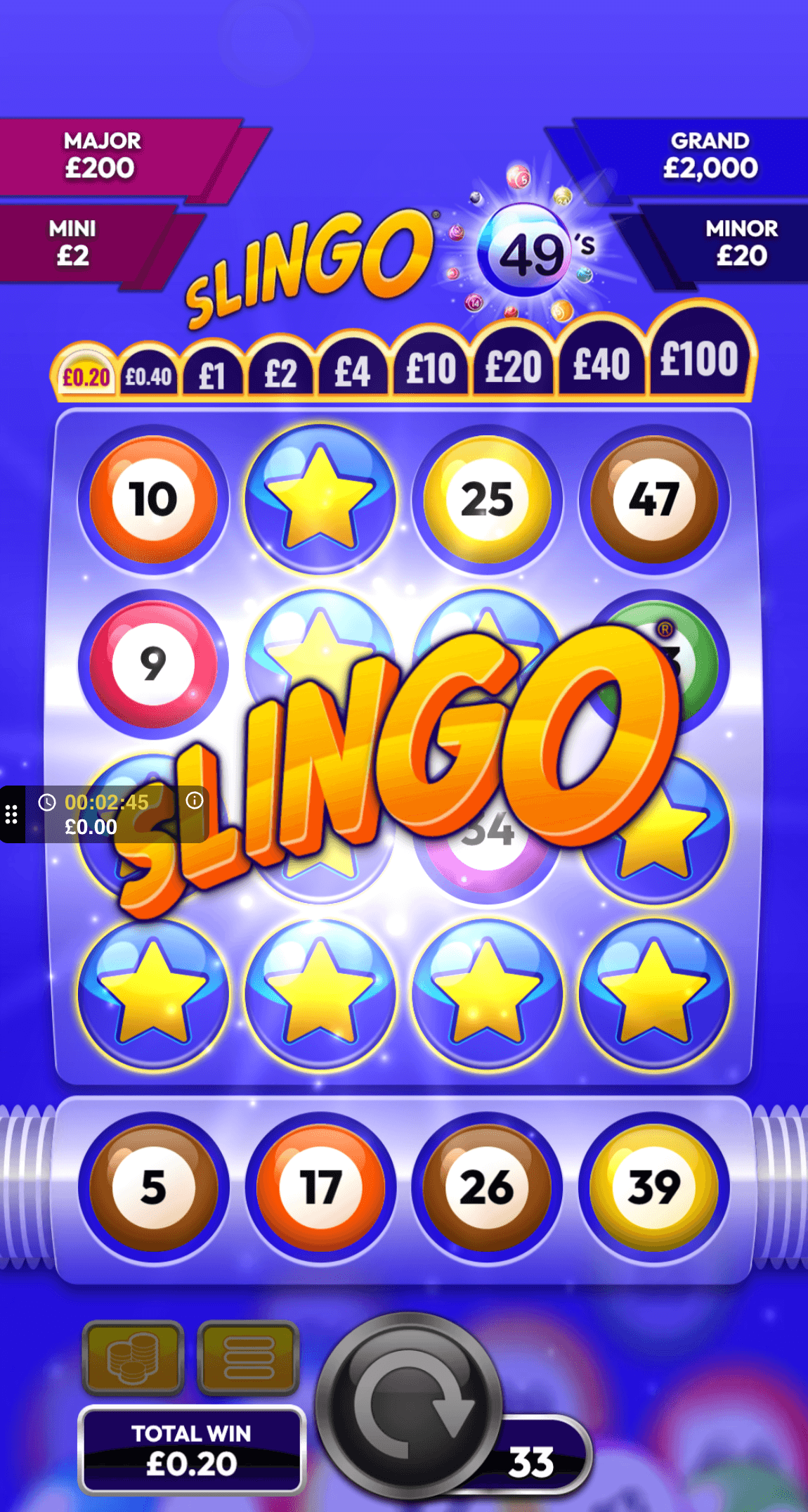 Slingo 49's mobile screenshot 2